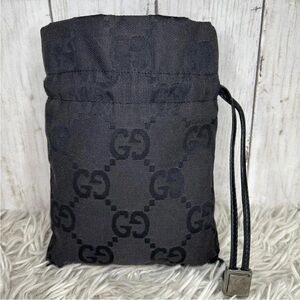 Gucci Black Monogram Toiletry Bag